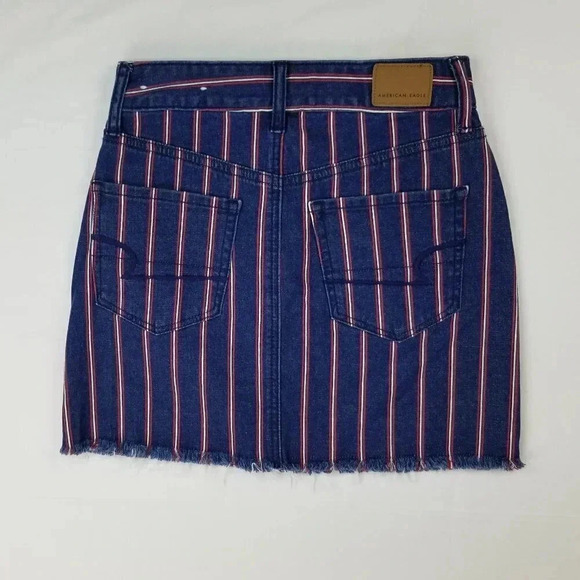 American Eagle 00 Regular Hi Rise Blue Mini Skirt - Picture 1 of 10